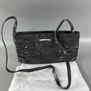 Michael Michael Kors Metallic Pewter Gray Webster Clutch/ Shoulder Bag
